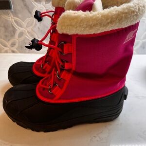 Sorel Fuchsia and Black Winter Boots